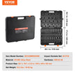 VEVOR Impact Sockets Set 59pcs 6-Point 3/8