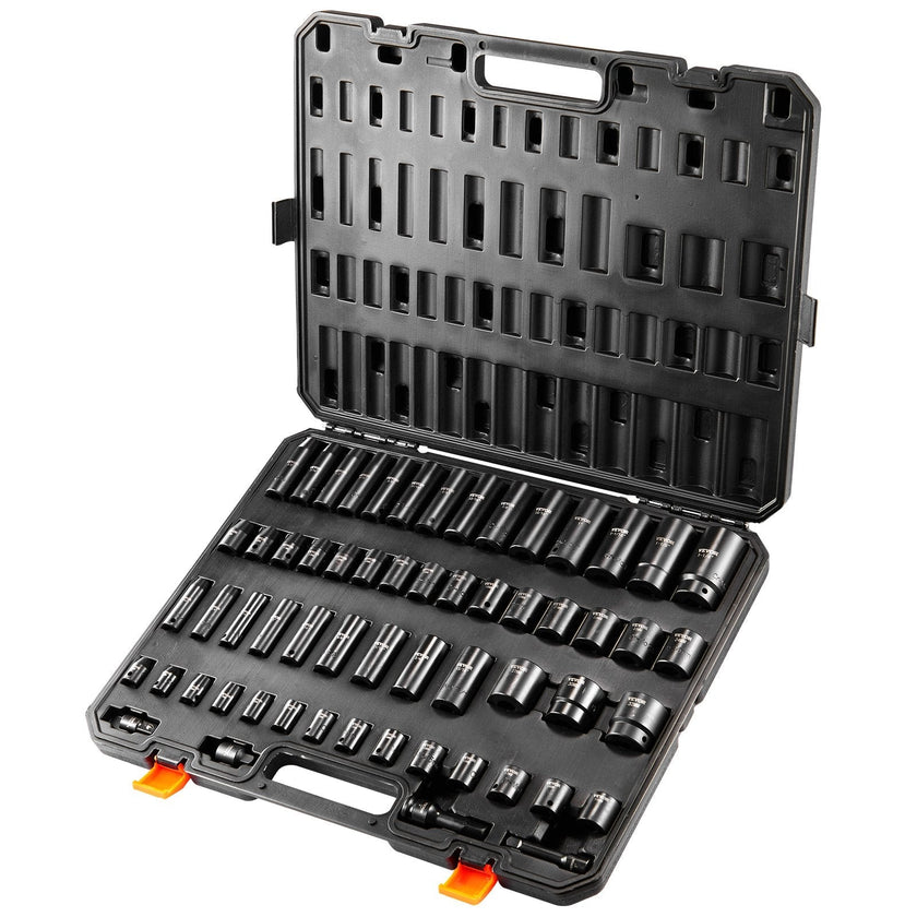 VEVOR Impact Sockets Set 59pcs 6-Point 3/8