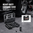 VEVOR Impact Sockets Set 11pcs 6-Point 3/8in Drive Bit Ratchet Tool Kit Case