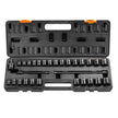 VEVOR Impact Sockets Set 29pcs 6-Point 3/8in Drive Bit Ratchet Tool Kit Case