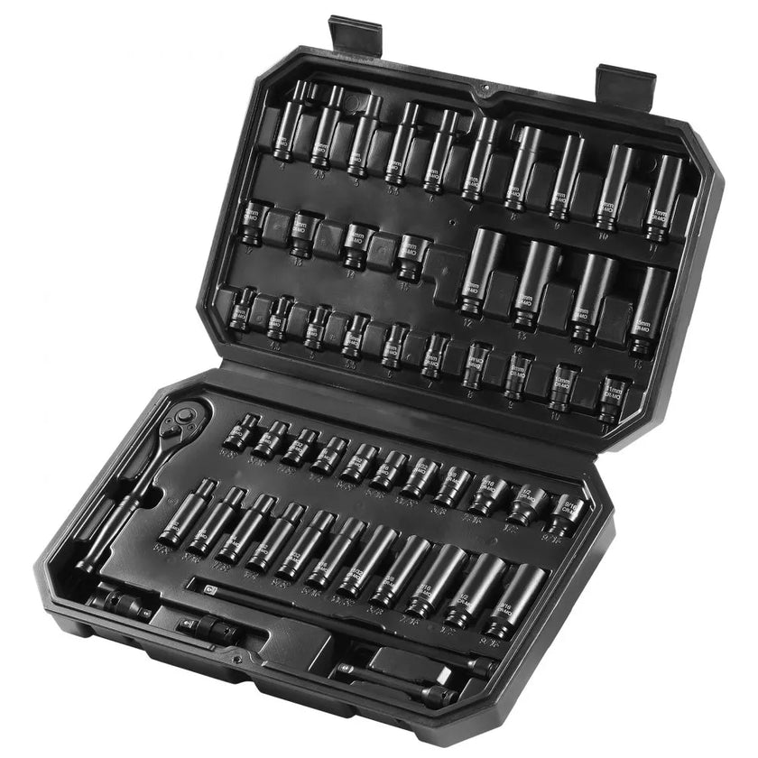 VEVOR Impact Sockets Set 55pcs 6-Point 1/4