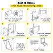 VEVOR DIY Murphy Bed Hardware Kit Vertical Mounting Wall Bed Springs Mechanism Heavy Duty Bed Support Hardware DIY Kit for King Queen Bed