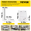 VEVOR DIY Murphy Bed Hardware Kit Vertical Mounting Wall Bed Springs Mechanism Heavy Duty Bed Support Hardware DIY Kit for King Queen Bed