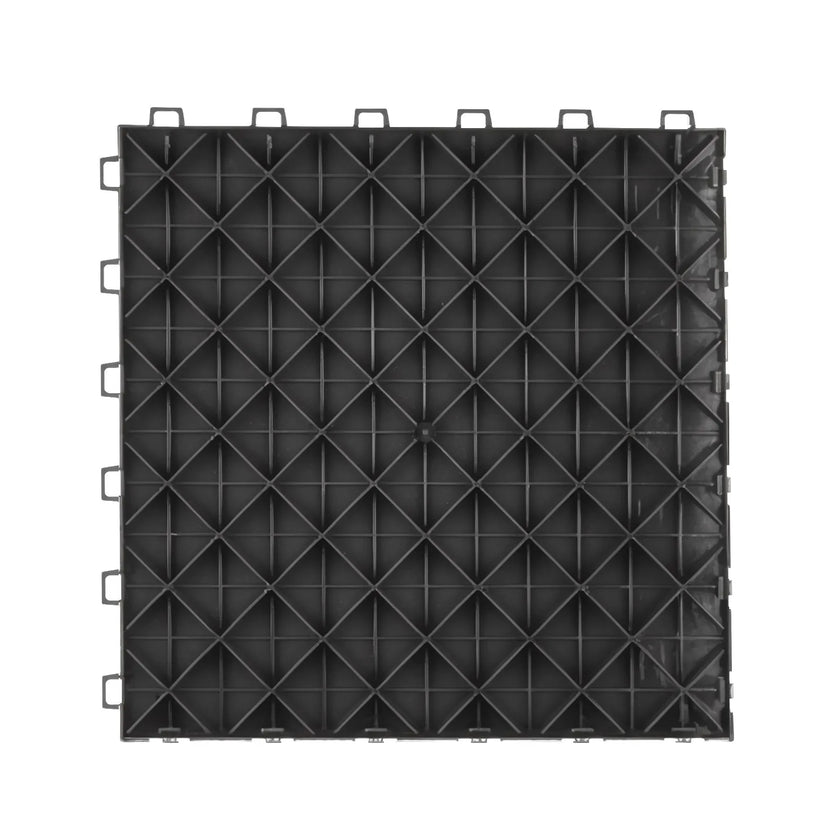 VEVOR Garage Tiles Interlocking, 12 x 12 x 0.53 inch 25 Pack Garage Floor Covering Tiles, Non-Slip Double-Sided Texture Garage Flooring Tiles, for Garages, Basements, Repair Shops, Black