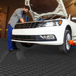 VEVOR Garage Tiles Interlocking, 12 x 12 x 0.53 inch 50 Pack Garage Floor Covering Tiles, Non-Slip Double-Sided Texture Garage Flooring Tiles, for Garages, Basements, Repair Shops, Black