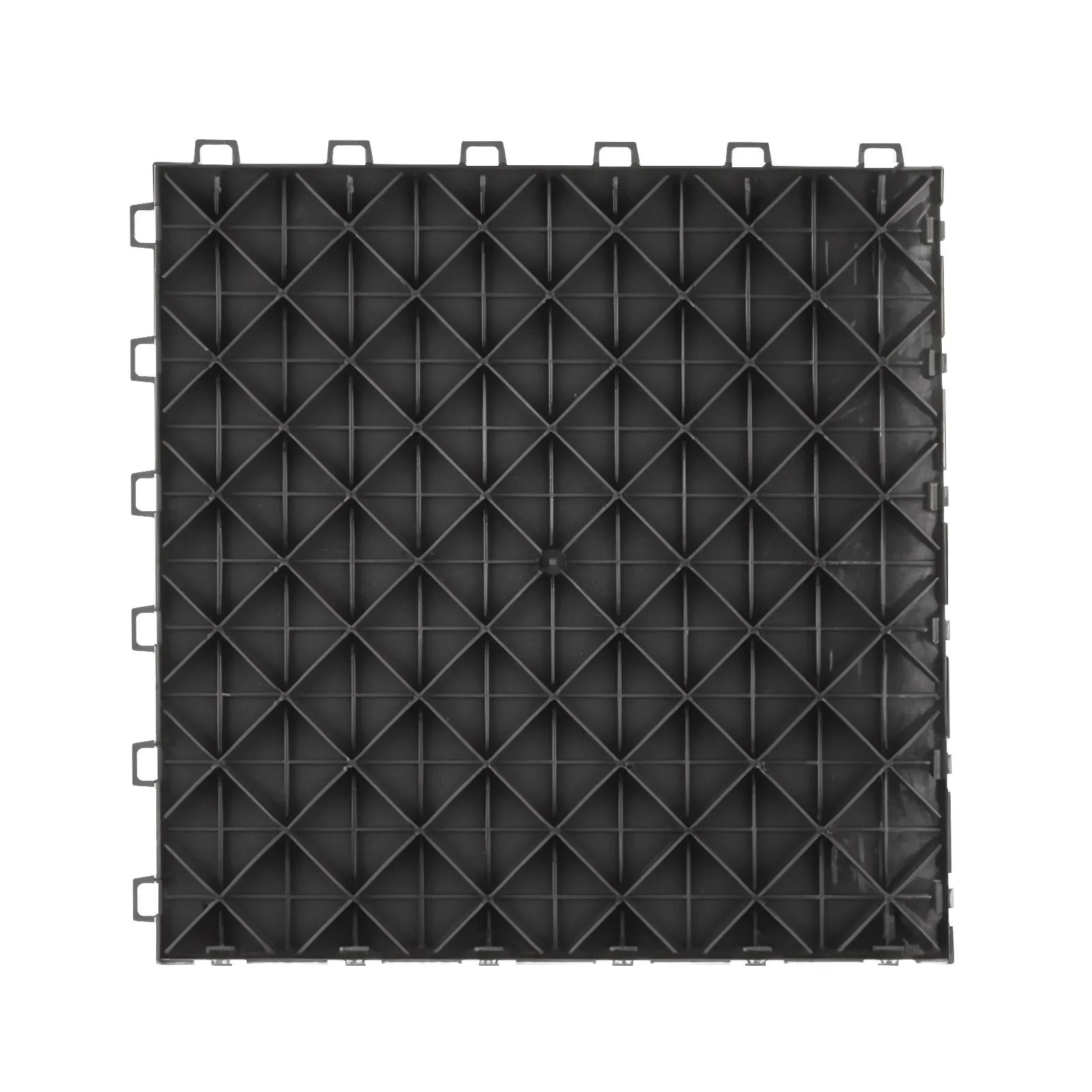 VEVOR Garage Tiles Interlocking, 12 x 12 x 0.53 inch 50 Pack Garage Floor Covering Tiles, Non-Slip Double-Sided Texture Garage Flooring Tiles, for Garages, Basements, Repair Shops, Black