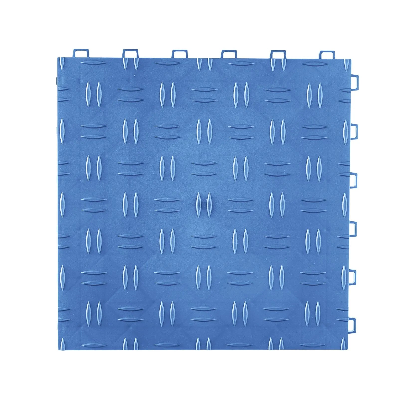 VEVOR Garage Tiles Interlocking, 12 x 12 x 0.53 inch 50 Pack Garage Floor Covering Tiles, Non-Slip Double-Sided Texture Garage Flooring Tiles, for Garages, Basements, Repair Shops, Blue