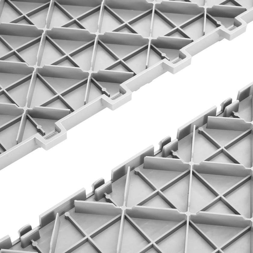 VEVOR Garage Tiles Interlocking, 12 x 12 x 0.53 inch 25 Pack Garage Floor Covering Tiles, Non-Slip Double-Sided Texture Garage Flooring Tiles, for Garages, Basements, Repair Shops, Silver