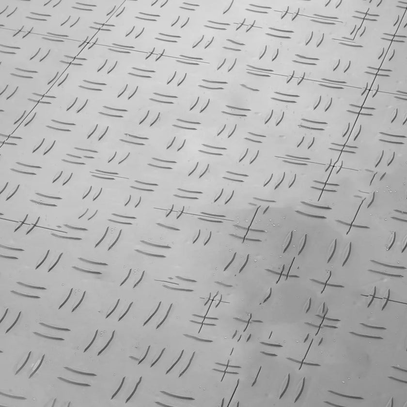 VEVOR Garage Tiles Interlocking, 12 x 12 x 0.53 inch 50 Pack Garage Floor Covering Tiles, Non-Slip Double-Sided Texture Garage Flooring Tiles, for Garages, Basements, Repair Shops, Silver