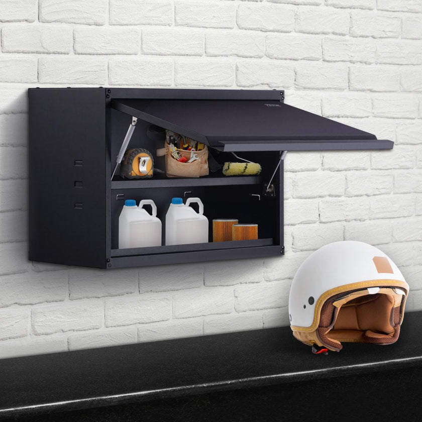 VEVOR Wall-Mounted Metal Storage Cabinet w/ Adjustable Shelf 120lbs per Shelf