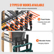 VEVOR Garden Tool Organizer, 16 Slots with Hooks, Yard Tool Tower Rack with Wheels for Garage Organization and Storage, Hold Long-Handled Tool/Rake/Broom, Metal Tool Stand Holder for Shed, Outdoor