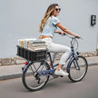 VEVOR Rear Bike Basket Medium Bicycle Basket Cargo Net Rainproof Cover Liner