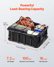VEVOR Rear Bike Basket Large Bicycle Basket with Cargo Net Rainproof Cover Liner