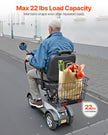 VEVOR Scooter Rear Basket Heavy Duty Mobility Basket with Handle 1 in Receiver