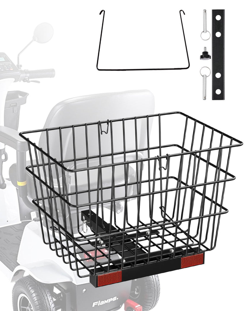 VEVOR Scooter Rear Basket Heavy Duty Mobility Basket with Handle 1 in Receiver