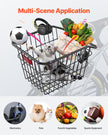 VEVOR Rear Bike Basket Metal Wire Bicycle Basket Reflective Tail Light Cover