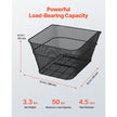 VEVOR Rear Bike Basket Wire Mesh Bicycle Basket with Cargo Net Waterproof Cover