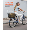 VEVOR Rear Bike Basket Wire Mesh Bicycle Basket with Cargo Net Waterproof Cover