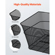 VEVOR Rear Bike Basket Wire Mesh Bicycle Basket with Cargo Net Waterproof Cover