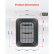 VEVOR Rear Bike Basket Wire Mesh Bicycle Basket with Cargo Net Waterproof Cover