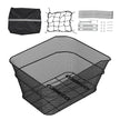 VEVOR Rear Bike Basket Wire Mesh Bicycle Basket with Cargo Net Waterproof Cover