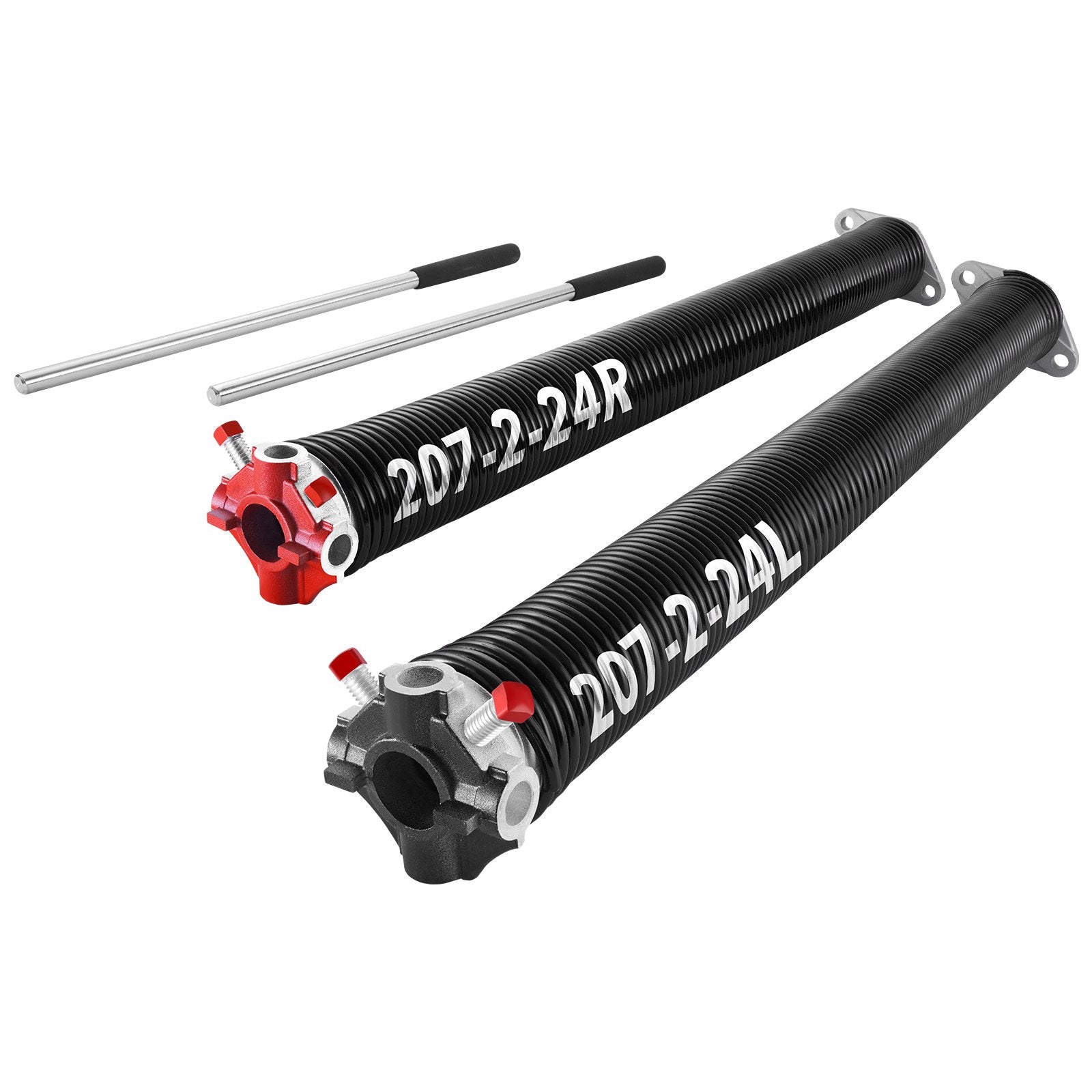 VEVOR Garage Door Torsion Springs Pair of 0.207 x 2 x 24 inch with Winding Bars