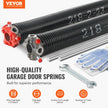 VEVOR Garage Door Torsion Springs, Pair of 0.218 x 2 x 23inch, 16000 Cycles, Garage Door Springs with Non-Slip Winding Bars, Gloves and Mounting Wrench, Electrophoresis Coated for Replacement
