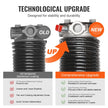 VEVOR Garage Door Torsion Springs, Pair of 0.218 x 2 x 23inch, 16000 Cycles, Garage Door Springs with Non-Slip Winding Bars, Gloves and Mounting Wrench, Electrophoresis Coated for Replacement