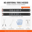 VEVOR Garage Door Torsion Springs, Pair of 0.218 x 2 x 23inch, 16000 Cycles, Garage Door Springs with Non-Slip Winding Bars, Gloves and Mounting Wrench, Electrophoresis Coated for Replacement