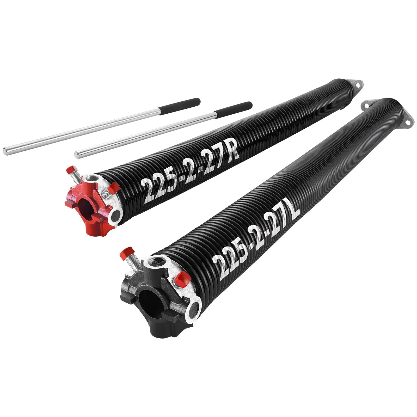 VEVOR Garage Door Torsion Springs Pair of 0.225 x 2 x 27 inch with Winding Bars