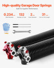 VEVOR Garage Door Torsion Springs Pair of 0.234 x 2 x 31 inch with Winding Bars
