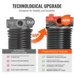 VEVOR Garage Door Torsion Springs, Pair of 0.25 x 2 x 30inch, 16000 Cycles, Garage Door Springs with Non-Slip Winding Bars, Gloves and Mounting Wrench, Electrophoresis Coated for Replacement