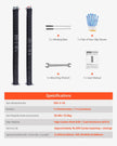 VEVOR Garage Door Torsion Springs Pair of 0.250 x 2 x 35 inch with Winding Bars