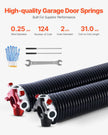 VEVOR Garage Door Torsion Springs Pair of 0.25 x 2 x 31 inch with Winding Bars