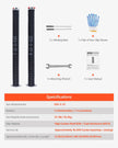 VEVOR Garage Door Torsion Springs Pair of 0.25 x 2 x 31 inch with Winding Bars