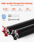 VEVOR Garage Door Torsion Springs Pair of 0.25 x 2 x 32 inch with Winding Bars