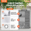 VEVOR 10x20FT Pop up Canopy with Removable Sidewalls, Instant Canopies Portable Gazebo & Wheeled Bag, UV Resistant Waterproof, Enclosed Canopy Tent for Outdoor Events, Patio, Backyard, Party, Parking