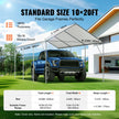 VEVOR 10x20FT Pop up Canopy with Removable Sidewalls, Instant Canopies Portable Gazebo & Wheeled Bag, UV Resistant Waterproof, Enclosed Canopy Tent for Outdoor Events, Patio, Backyard, Party, Parking