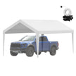 VEVOR Carport Replacement Canopy Cover 10 x 20 ft, Garage Top Tent Shelter Tarp Heavy-Duty Waterproof & UV Protected, Easy Installation with Ball Bungees,White (Only Top Cover, Frame Not Include)