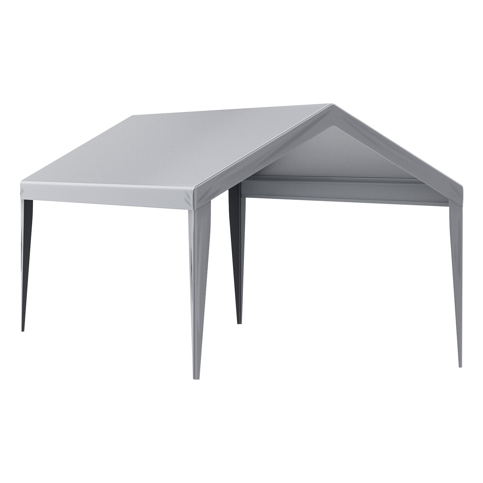 VEVOR Carport Replacement Canopy Cover 10 x 20 ft, Garage Top Tent Shelter Tarp Heavy-Duty Waterproof & UV Protected, Easy Installation with Ball Bungees,Grey (Only Top Cover, Frame Not Include)
