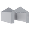 VEVOR Carport Replacement Canopy Cover Side Wall 12 x 20 ft, Garage Tent Shelter Tarp Heavy-Duty Waterproof & UV Protected, Easy Installation with Ball Bungees,Grey (Top and Frame Not Included)