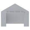 VEVOR Carport Replacement Canopy Cover Side Wall 12 x 20 ft, Garage Tent Shelter Tarp Heavy-Duty Waterproof & UV Protected, Easy Installation with Ball Bungees,Grey (Top and Frame Not Included)