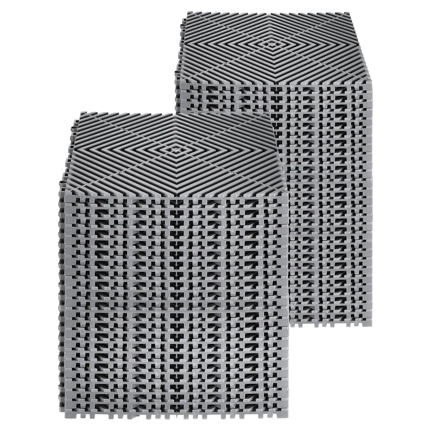 VEVOR Modular Drainage Mat Interlocking Floor Tile 12” x 12” Drainage Cushion
