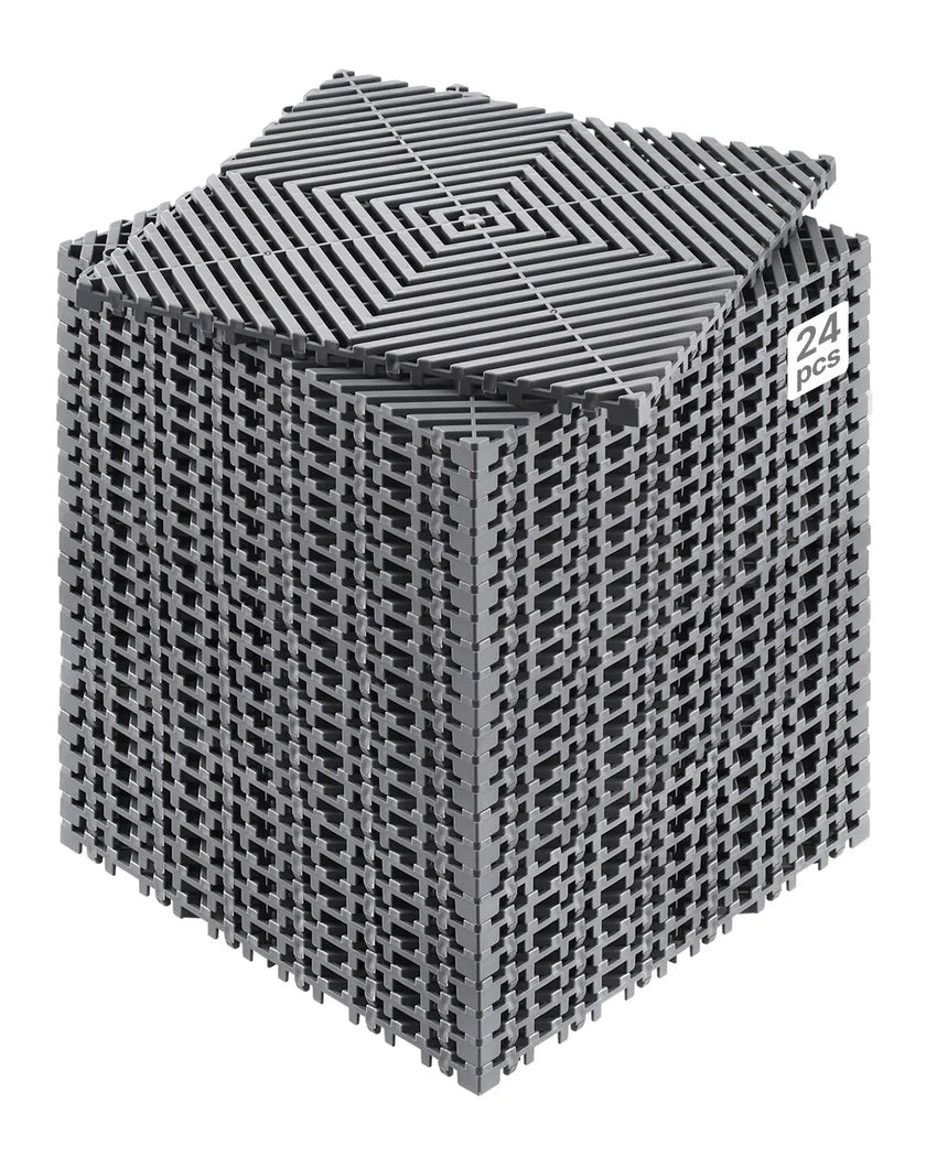 VEVOR Drainage Mat Drainage Floor Tile 12” x 12” Modular Interlocking Cushion