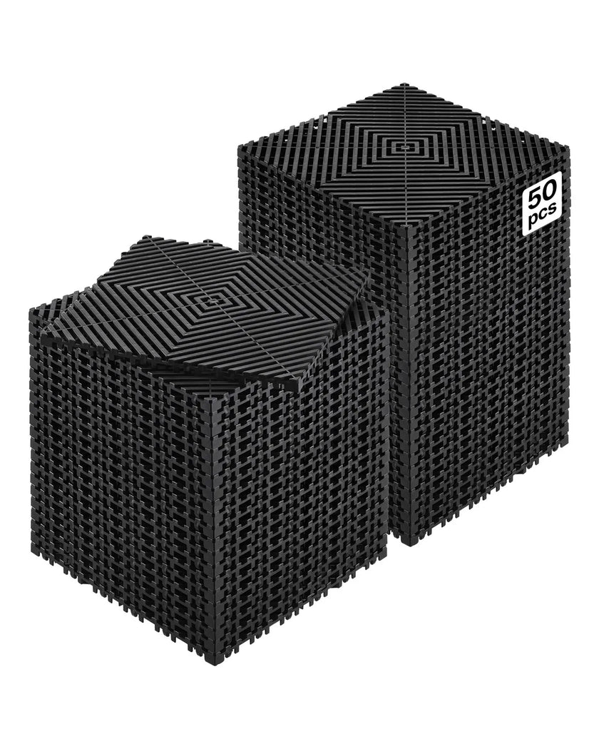 VEVOR Drainage Mat Modular Floor Tile 12” x 12” Interlocking Drainage Cushion