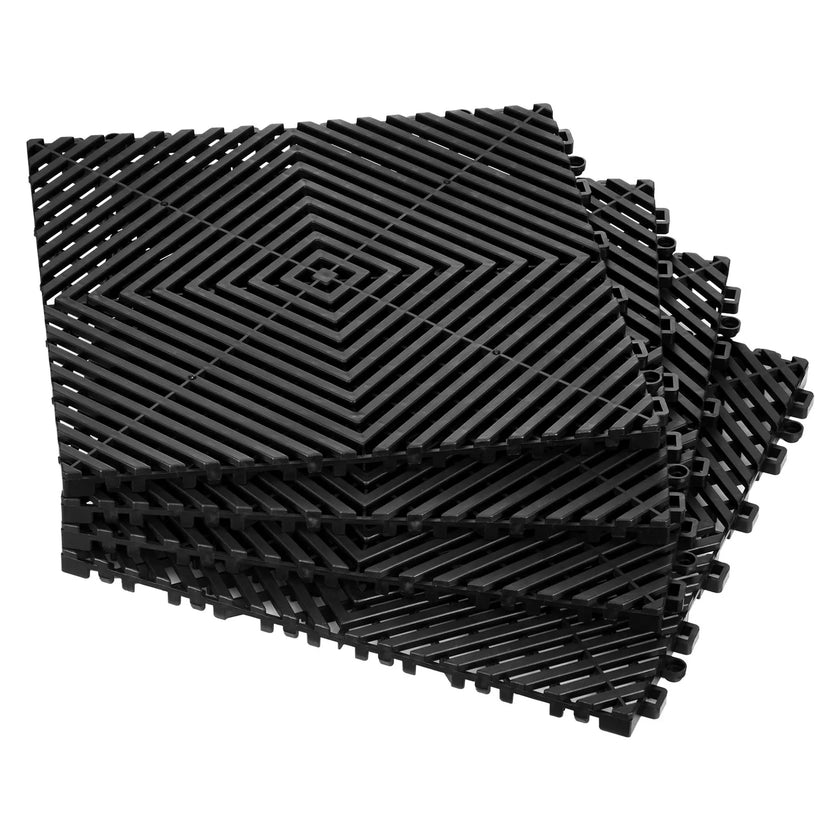 VEVOR Drainage Mat Modular Floor Tile 12” x 12” Interlocking Drainage Cushion