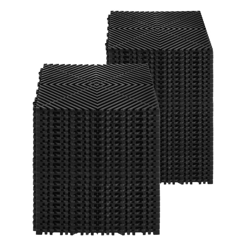 VEVOR Drainage Mat Modular Floor Tile 12” x 12” Interlocking Drainage Cushion
