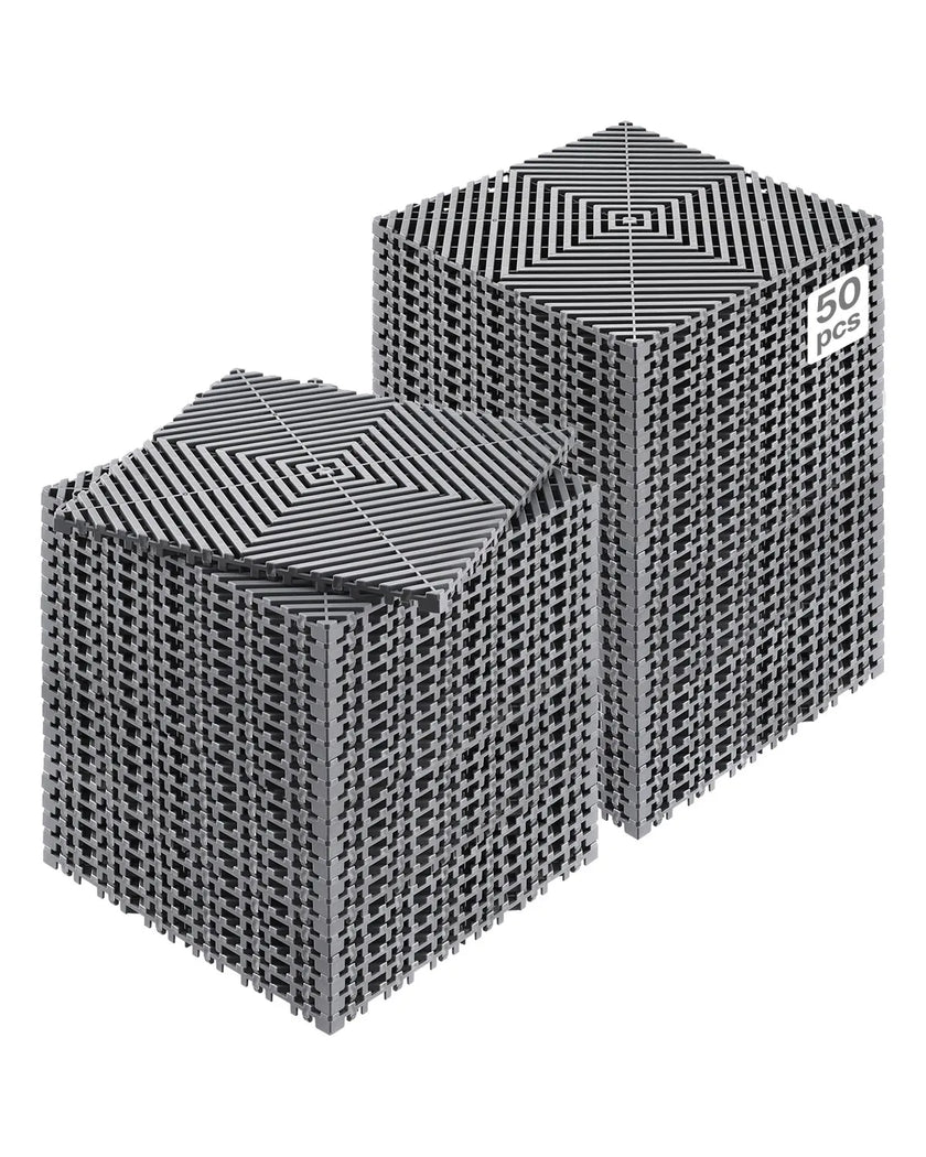 VEVOR Drainage Mat Interlocking Drainage Cushion 12” x 12” Modular Floor Tile