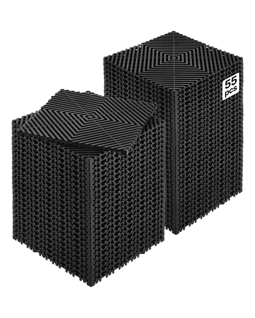 VEVOR Interlocking Drainage Mat Modular Floor Tile 12” x 12” Drainage Cushion