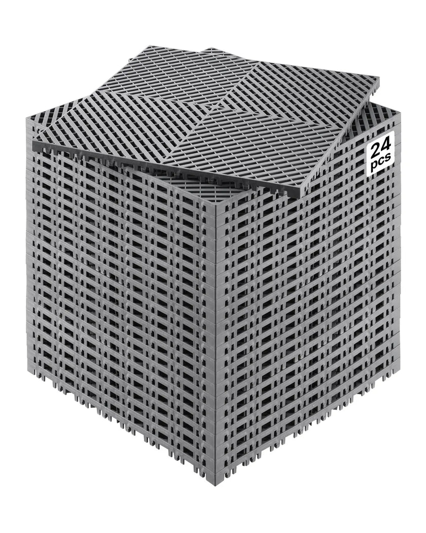 VEVOR Drainage Mat Modular Interlocking Mat 15.7” x 15.7” Drainage Floor Tile